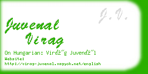 juvenal virag business card